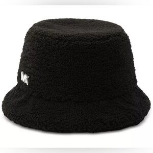 MICHAEL Michael Women's Black M/L Fuzzy Fleece Logo Bucket Hat